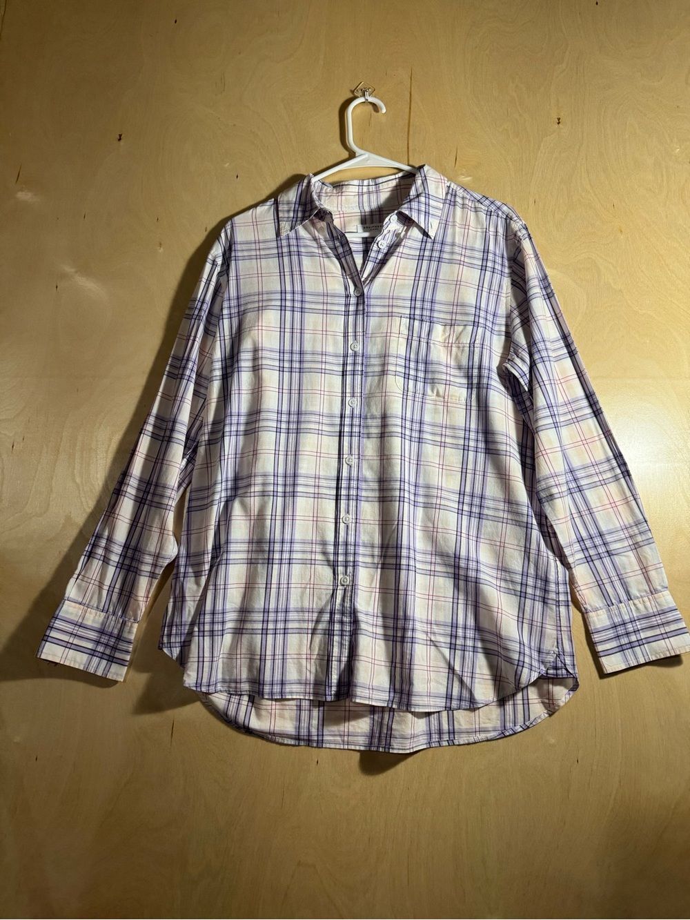 Equipment Plaid Button-Down Shirt Size Medium
